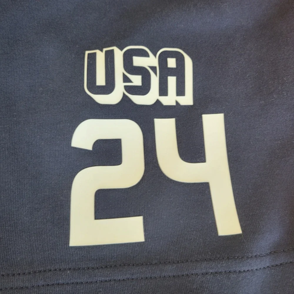 Polo Ralph Lauren USA 24 Refined Navy Double Knit Athletic Shorts Mens Size XXL